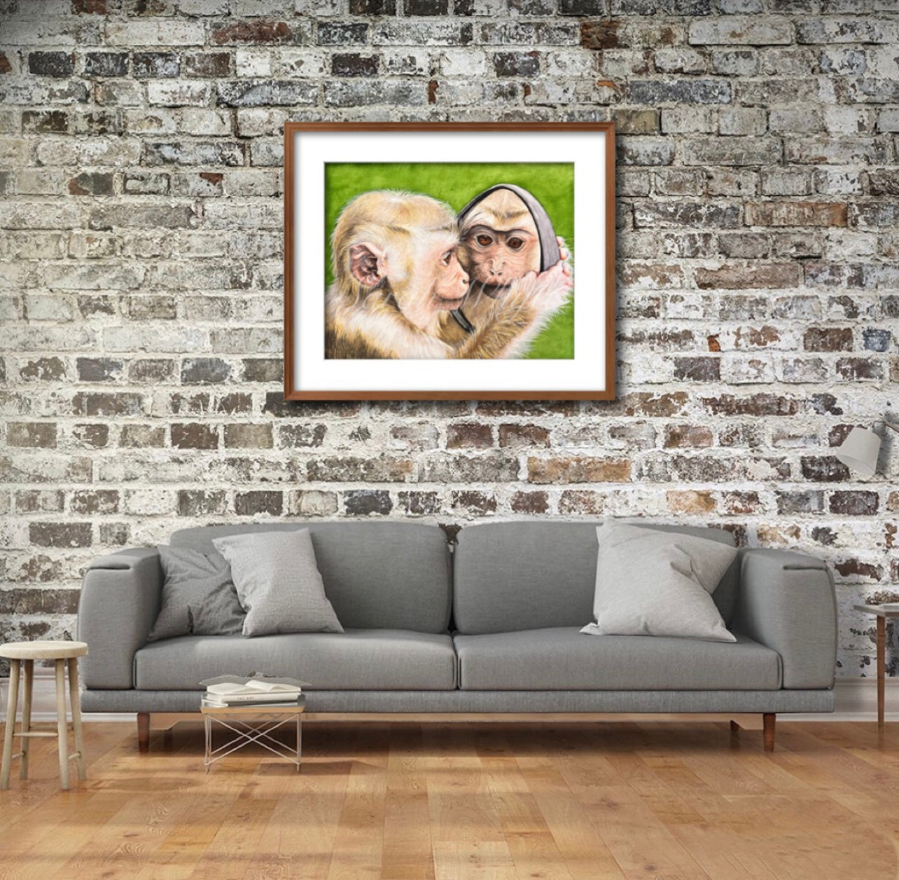 Monkey See Print - Watercolor Art by Sarah Whyte