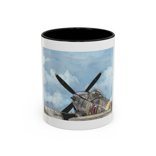 Vintage Airplane Accent Coffee Mug - 11oz & 15oz - Aviation Art Print