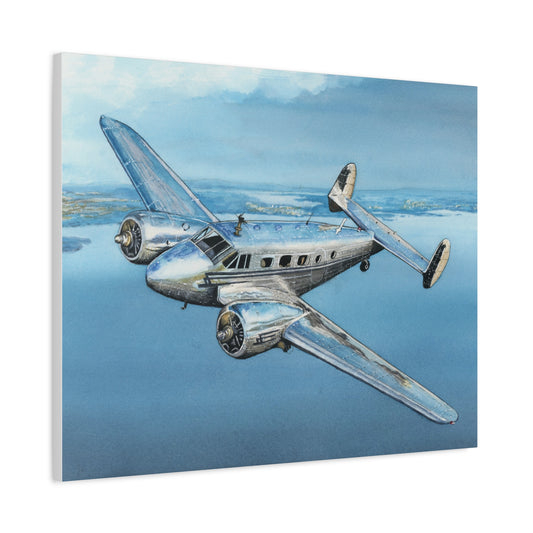Vintage Airplane Canvas Print – Retro Aviation Wall Art - Aviation Art Print