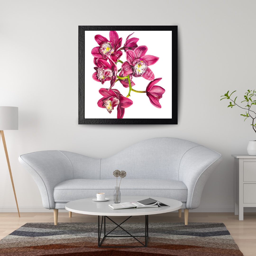 Cymbidium (Moth Orchid) Print - Floral Watercolor Print