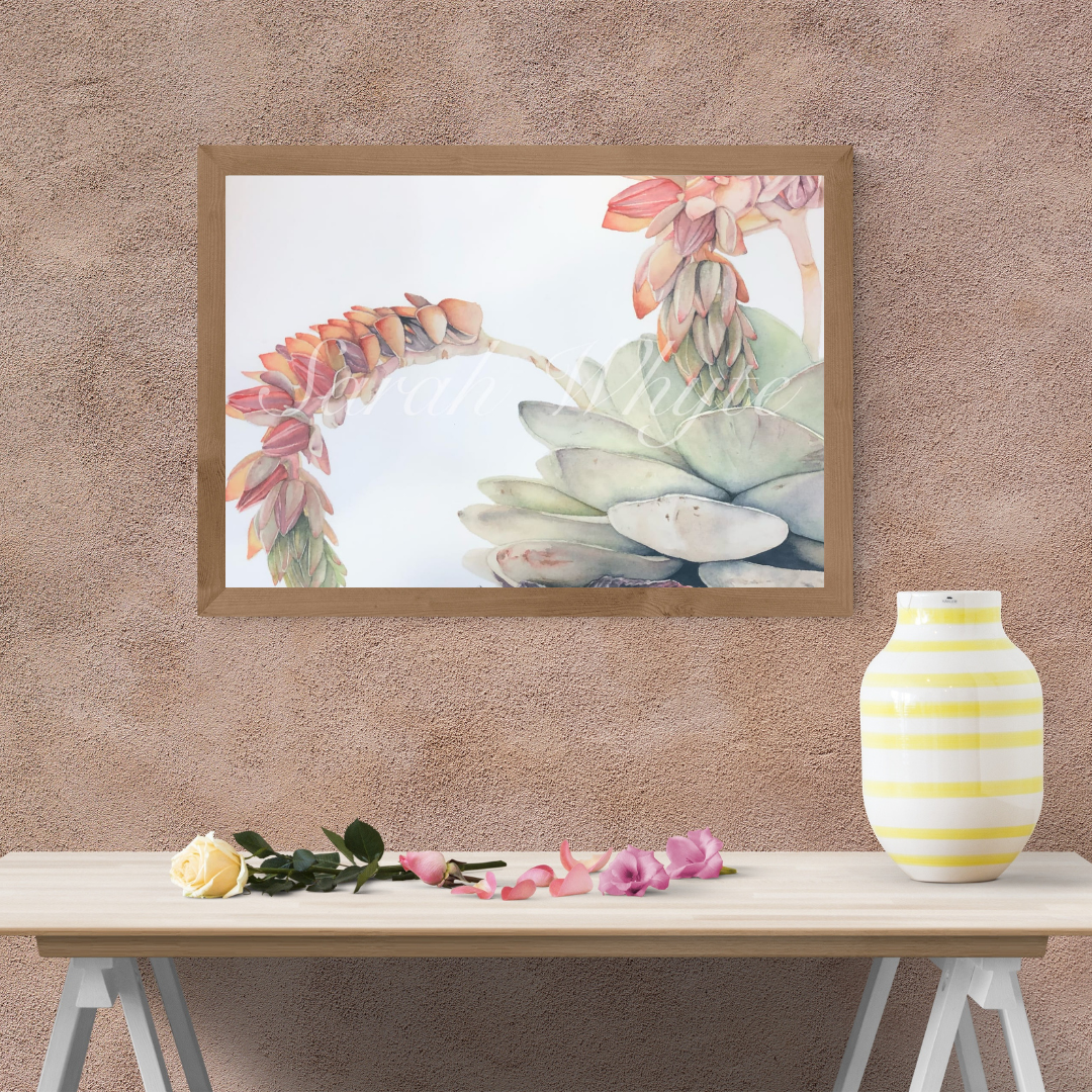 Echeveria Print - Watercolor Art by Sarah Whyte