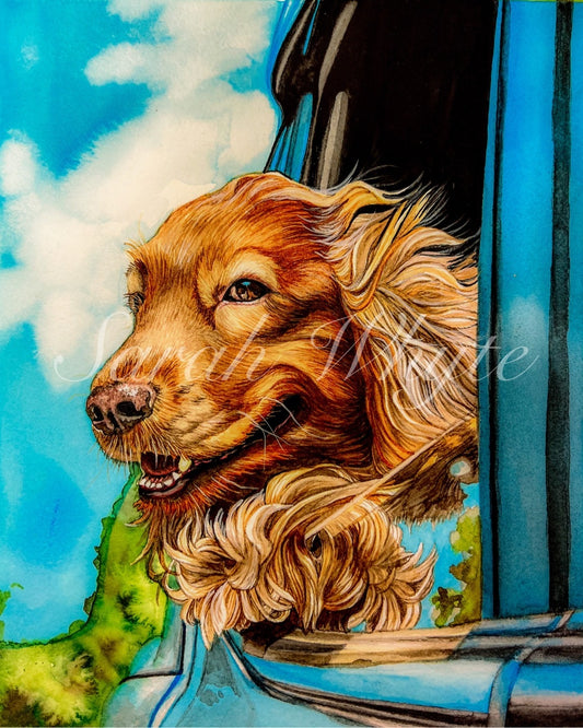 Good Boi Print - Watercolor Art by Sarah Whyte