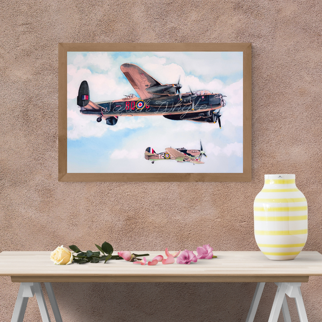 Lancaster Bomber & Spitfire Duo - “Guardians of the Skies”