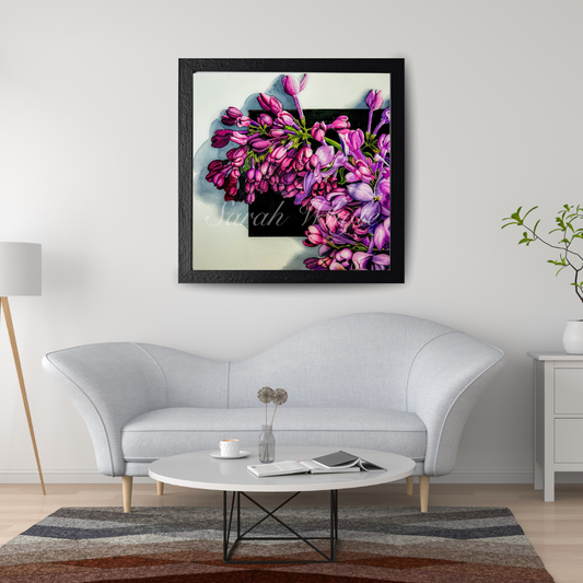 Lilac Sprig Print - Watercolor Art by Sarah Whyte
