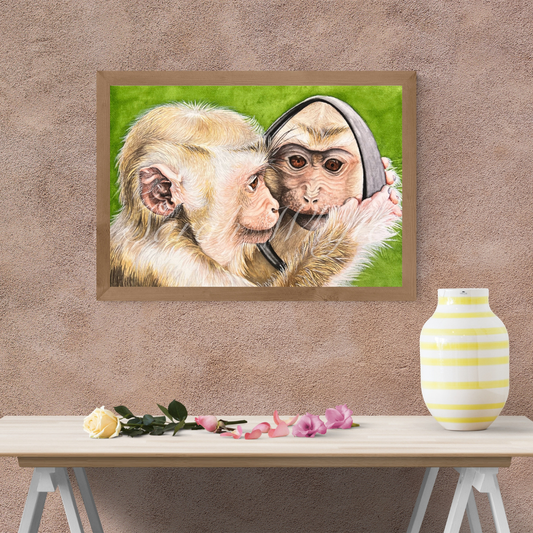 Monkey See Print - Watercolor Art by Sarah Whyte